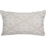 Bohem Özel Tasarım Punch Panç Desen Dekoratif Dikdörtgen Kırlent Kılıfı 28x50 cm Maldive Krem cok-renkli