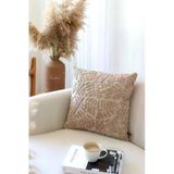 Bohem Özel Tasarım Punch Panç Desen Kare Dekoratif Kırlent Kılıfı 55X55 Cm Forest Natural