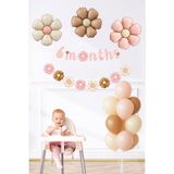 Bohem Papatya Tema 6 Aylık Balon Süsleme Seti 6 Months Duvar Süsleme Seti