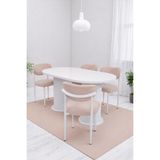Bohem Polo Lak Panel Açılır Yemek Masa Sandalye Takımı 90X160CM - Beyaz