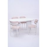 Bohem Polo Lak Panel Yemek Masa Sandalye Takımı 90X170 - Beyaz - 90*170