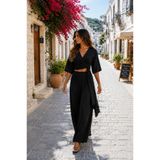 Bohem Stil Italyan Korsajlı Astarlı İpek Wes Pantolon (Boyu:105-110 CM)