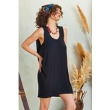 Bohem Stil Kısa Salaş Tunik Elbise