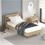 Bohem Tek Kişilik Karyola Metal Ayaklı 160*200 cm Sepet BOH13-S - Kahverengi - 100 x 120 cm