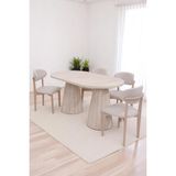 Bohem Travertan Norte Açılır Yemek Masa Sandalye Takımı 90X160cm