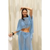 BOHEMAİ Charm Salaş Mavi Crop Pantolon Takım