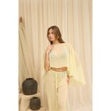 BOHEMAİ Charm Salaş Sarı Crop Pantolon Takım