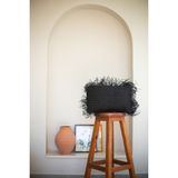 Bohemart Boho Yastık Rafya Elişi Kırlent Dolgulu Tasarım - 35 x 50 cm - Siyah