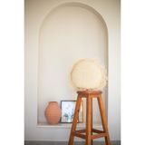 Bohemart Boho Yastık Rafya Elişi Kırlent Dolgulu Tasarım - 45 x 45 cm - Krem