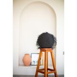 Bohemart Boho Yastık Rafya Elişi Kırlent Dolgulu Tasarım - 45 x 45 cm - Siyah