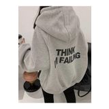 BOHEMGİYİM Uygunamoda Giyim Kadın Gri Oversize M'ı Baskılı Sweatshirt