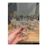 BOHEMİA CRYSTAL PANDORANIN KUTUSU BOHEMİA STERNA 6 LI 150 CC KRİSTAL KAHVE YANI SU BARDAĞI AĞIZ ALTIN