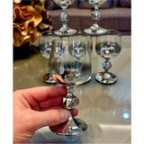 Bohemia Kristal 6' Lı Kahve Yanı Bardağı Platin Gümüş 150 cc