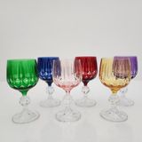 Bohemia Leonarte Casa Menşeli Bohemia Estan 150ml Kristal 6'Lı Bardak Kadeh Takımı - Renkli - 6 Adet - 150 ml