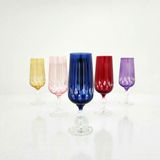 Bohemia Leonarte Casa Menşeli Bohemia Estan 180ML Kristal 6 Parça Kadeh Bardak Takımı - 6 Adet - Renkli - 180 ml