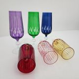 Bohemia Leonarte Casa Menşeli Bohemia Estan 180ml Kristal 6'Lı Bardak Kadeh Takımı - Renkli - 6 Adet - 180 ml