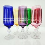Bohemia Leonarte Casa Menşeli Bohemia Lime 180 ml Kristal 6 Parça Bardak Kadeh Takımı - Renkli - 6 Adet