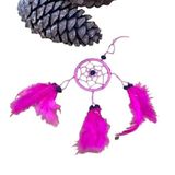 Bohemian Düşkapanı/Rüyakapanı Pembe Bohem Çanta Aksesuarı Araba süsü Dikiz Aynası Süsü Dreamcatcher Pembe Tek Ebat