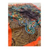 Bohemian Etnik 110 x 110 cm Pareo Eşarp Şal Paisley 1757089 Turuncu 110 x 110