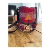 Bohemian Iran Işi Kilim El Yapımı Kırmızı Günlük Bohem Küçük Çanta Ve Cüzdan Kırmızı Küçük Boy