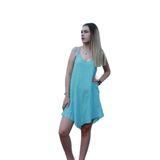 Bohemian Kadın Mint Naturel Dokuma Askılı Yazlık Mini Elbise Mint 2
