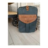Bohemian Suya Dayanikli Mumlu Kanas Unisex Ayarlanabilir Uzunluk Sırt Çantası Petrol Standart