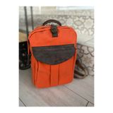 Bohemian Suya Dayanikli Mumlu Kanas Unisex Ayarlanabilir Uzunluk Sırt Çantası Turuncu Standart