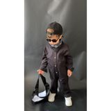 bohemiankids baby wear Erkek Çocuk İnce Yazlık Gabardin Kumaş Tulum