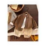 bohemiankids baby wear Kahverengi Gabardin Ceket ve Pantolon Takım