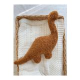 Bohemoon Teddy Dinozor Peluş Oyuncak, Uyku ve Oyun Arkadaşı, Çocuklar İçin, 32x25 cm, Camel, El Yapımı