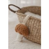 Bohemoon Teddy Mushroom Emzik Askısı, El Yapımı, Beyaz/Camel Renk, Elyaf Dolgulu, Uyku Arkadaşı Olarak Kullanılabilir, Makinede Yıkanabilir