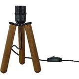 Bohhem Ahşap Tripod Abajur Ayağı Klasik Ahşap - Çok Renkli