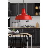 Bohhem Grand Kırmızı Metal Tekli Avize Sarkıt Salon Mutfak Ofis Cafe Butik Lamba Aydınlatma Avizeler Kırmızı 30 x 20