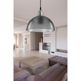 Bohhem Haus Yarım Küre Buzlu Füme ABS Krom Kuka Süslü Sarkıt Mutfak Salon Avize Kafe Kuaför Aydınlatma Füme 25 x 15