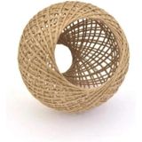 Bohhem Örme Jüt Ip Abajur Başlığı Handmade Bej