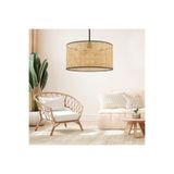 Bohhem Rattan Serisi Hazeran Sarkıt Büyük Boy Avize Hasır 38 x 21