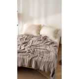 Boho Çizgili Yatak Örtüsü 4 Katlı MÜSLIN%100 Pamuk Yumuşak Lüks Yazlık Pike Çift Kişilik - Çok Renkli - 1 x 32 x 27 cm