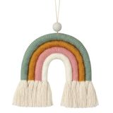 BOHO GARDEN Makrame Bohem Gökkuşağı Tılsımı - Arabalar, Bebek Odası, Çocuk Yatak Odası ve Ev Dekoru için Uçucu Yağ Difüzörü - Renkli Dekoratif Asılı Oda Parfümü ve Aksesuarları - 3,5 x 4 - İlkbahar