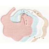 Boho Piccolo 4'lü Pamuklu Soft Renkler 8 Katlı Müslin Bebek Mama Önlüğü / Yakalık / Salya Önlüğü - 0 - 2 Yaş - Çok Renkli