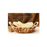 BOHOBAZZAR Hasır El Yapımı Kalın Örgü Oval Ekmek Sepeti/düzenleyici/sunumluk 35*22*8cm