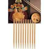 BOHONEST 10 Çift Yıkanabilir Bambu Noodle Çubuğu - Yemek Çubuğu - Ahşap