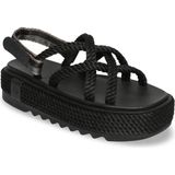 Bohonomad Bodrum Chunky Platform Kadın Sandalet - Siyah
