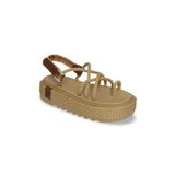 Bohonomad Ibiza Chunky Platform Kadın Sandalet - Bej