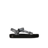 Bohonomad Miami Kadın Sandaleti, Zebra Desen, Siyah