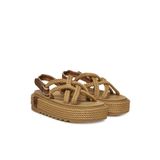 Bohonomad Nomadic 2025 Yeni Sezon Bodrum Chunky Platform Halat Sandalet, Bej, 37