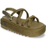 Bohonomad Tahiti Chunky Platform Kadın Sandalet - Haki