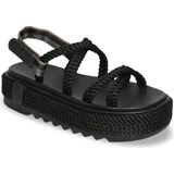 Bohonomad Tahiti Chunky Platform Kadın Sandalet - Siyah