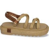 Bohonomad Tahiti Mid Platform Kadın Sandalet - Bej