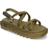 Bohonomad Tahiti Mid Platform Kadın Sandalet - Haki