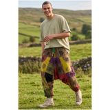 Bohoyasam Unisex Nepal Erkek Şalvar Pantolon %100 Pamuk Patchwork Cepli Salaş Etnik Pantolon